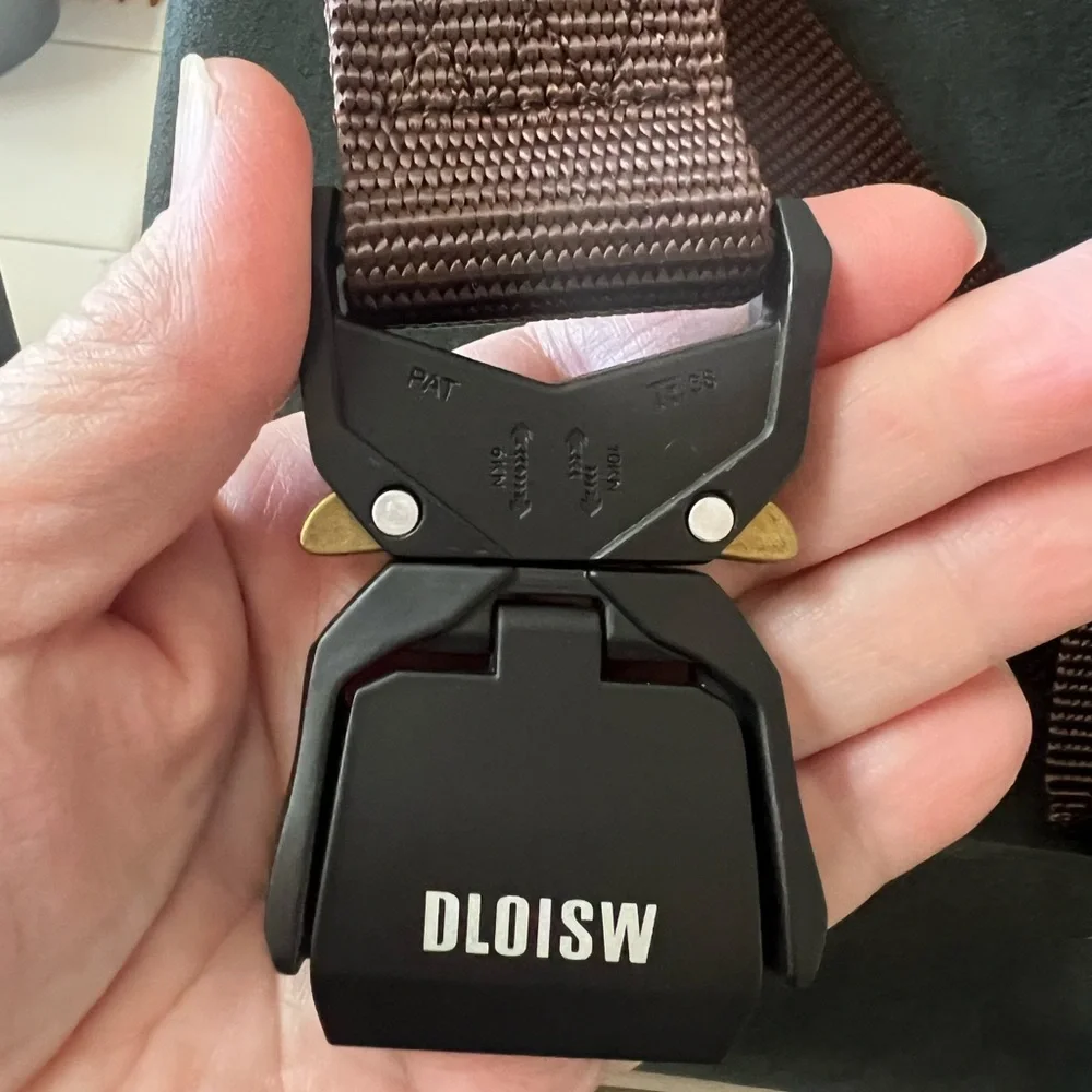 New DLOISW Tactical Belt Nylon Brown size 30”-36”